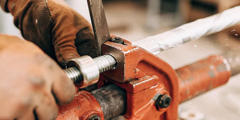 An image showing a perfectly threaded pipe next to one with mistakes
